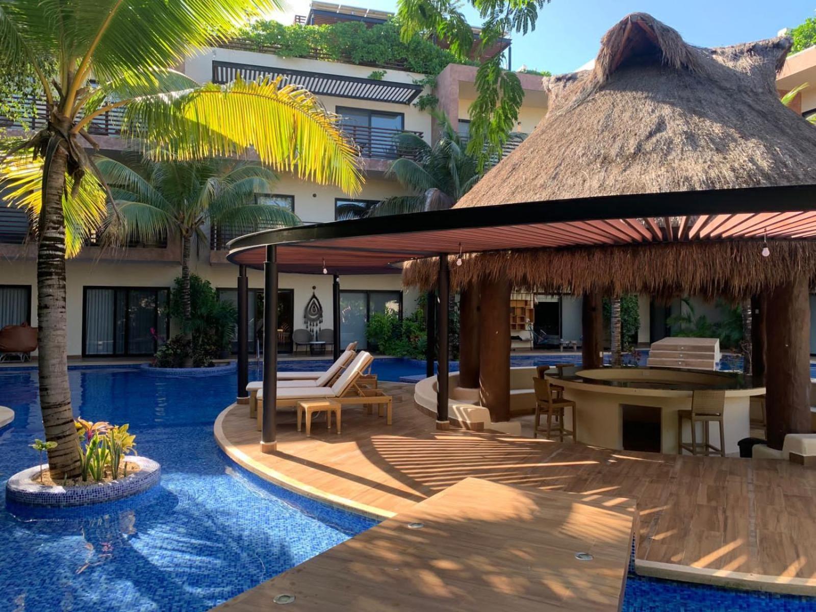 Casa De Lujo Ka'An Maya Acceso Swimup A La Piscina 툴룸 외부 사진